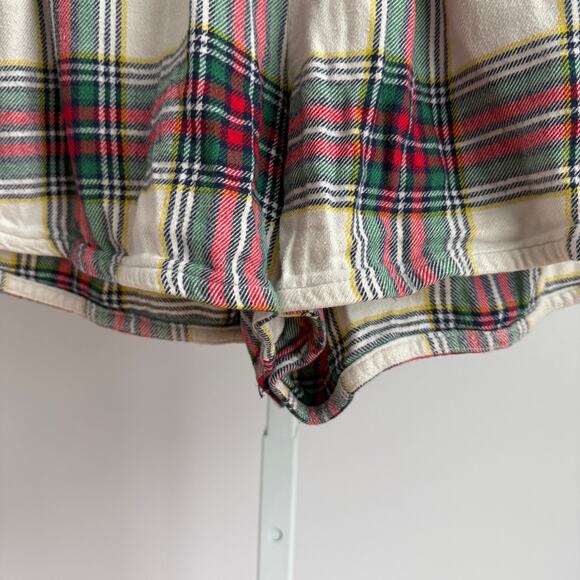 Aerie Shorts Size L White Multi-color Plaid - Picture 5 of 10